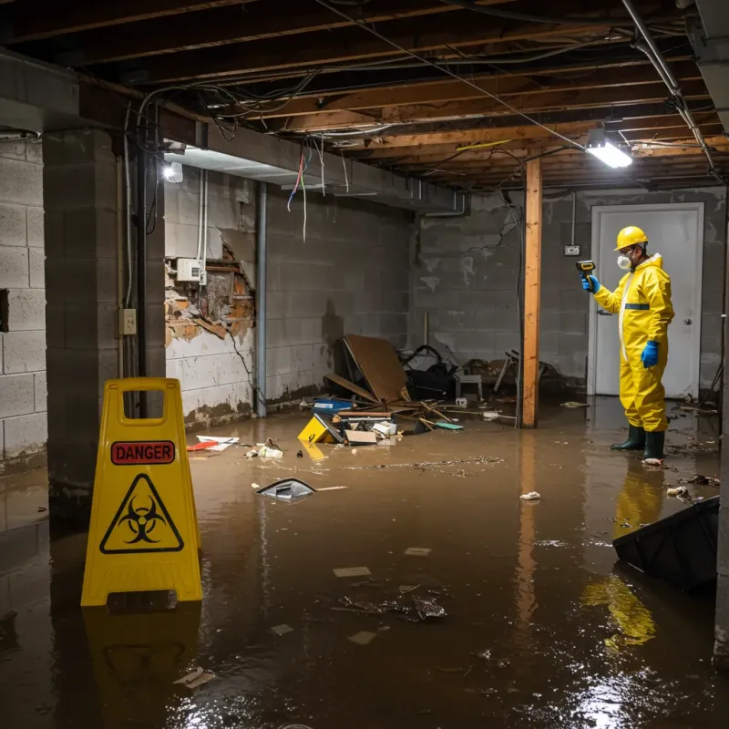 Flooded Basement Electrical Hazard in Randolph County, GA Property