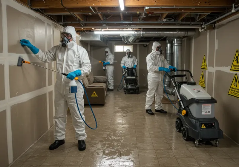 Basement Moisture Removal and Structural Drying process in Randolph County, GA